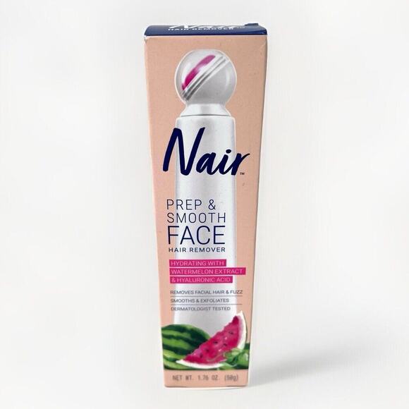Nair Prep & Smooth Face Facial Hair Remover Watermelon Extract 1.76 oz - Picture 1 of 4